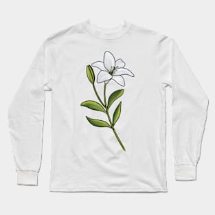 White Lily Long Sleeve T-Shirt